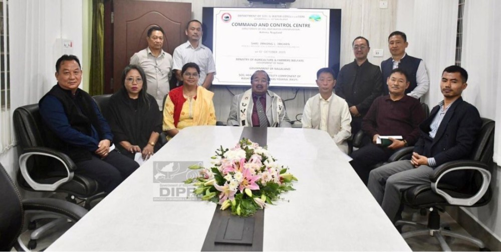 Advisor, Imkong L Imchen, commissioned a Command and Control Centre at the Directorate of Soil & Water Conservation, Kohima on October 13. (DIPR Photo)